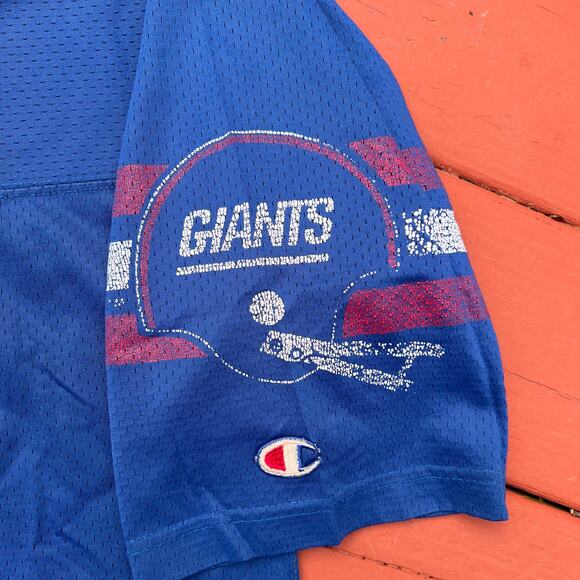 True Vintage New York Giants 80s Champion Jersey NFL USA Made Football L Blue - Picture 4 of 12
